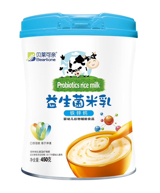 貝萊可(kě)親 鐵(tiě)鋅鈣益生(shēng)菌米乳 450g