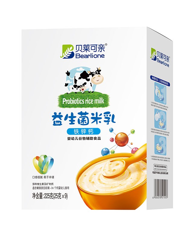 貝萊可(kě)親 鐵(tiě)鋅鈣益生(shēng)菌米乳 225g