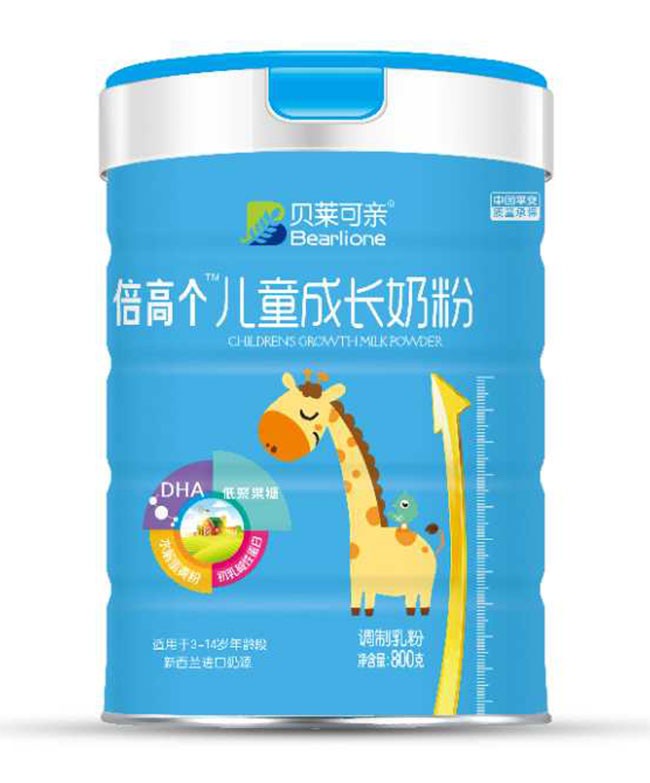 貝萊可(kě)親 倍高(gāo)個(gè)兒(ér)童成長(cháng)奶粉 800g