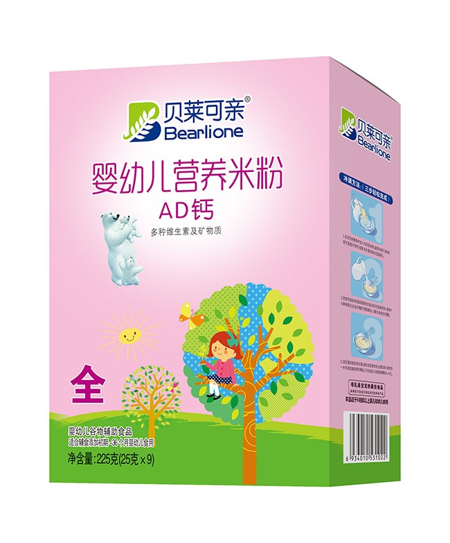 貝萊可(kě)親 AD鈣嬰幼兒(ér)營養米粉 225g