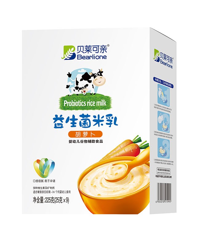 貝萊可(kě)親 胡蘿蔔益生(shēng)菌米乳 225g