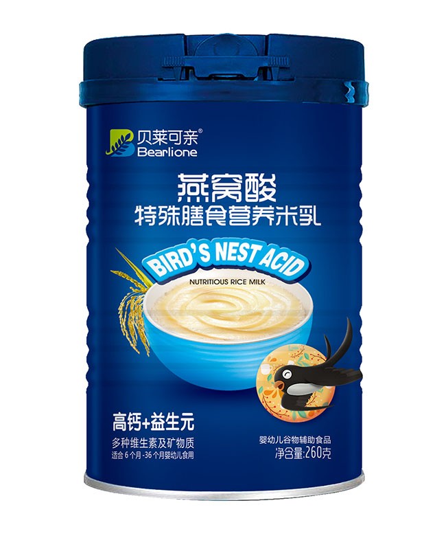 貝萊可(kě)親 高(gāo)鈣+益生(shēng)元燕窩酸特膳米乳 260g