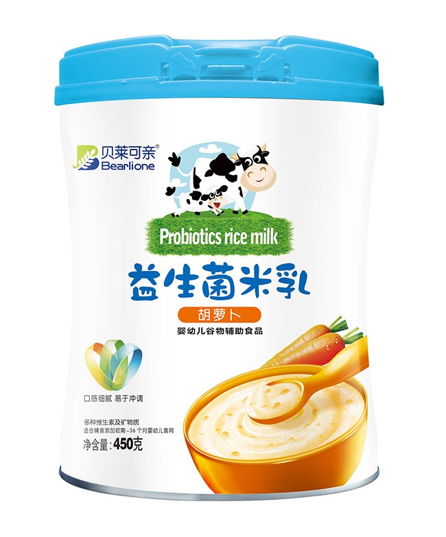 貝萊可(kě)親 胡蘿蔔益生(shēng)菌米乳 450g