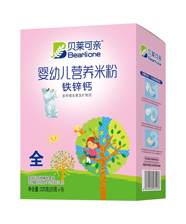 貝萊可(kě)親 鐵(tiě)鋅鈣嬰幼兒(ér)營養米粉 225g