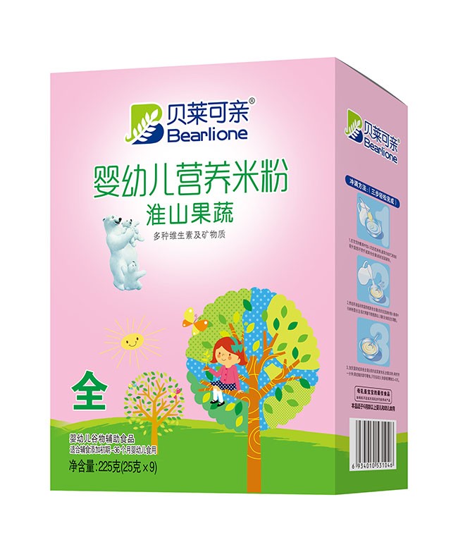 貝萊可(kě)親 淮山(shān)果蔬嬰幼兒(ér)營養米粉 225g