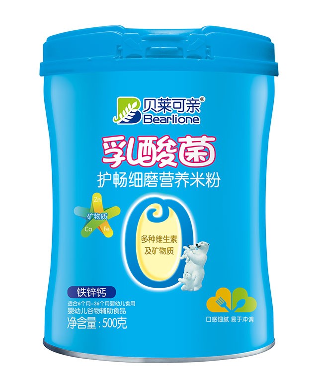 貝萊可(kě)親 鐵(tiě)鋅鈣乳酸菌護暢營養米粉 500g