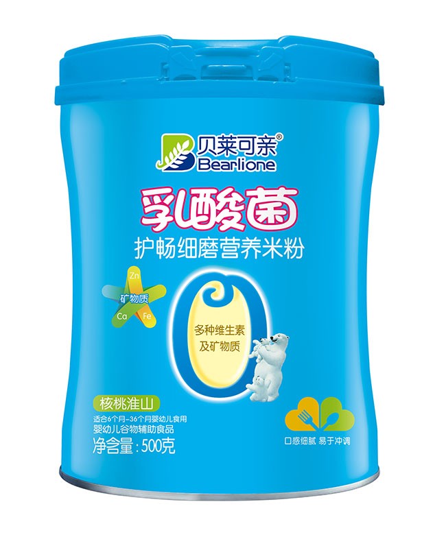 貝萊可(kě)親 核桃淮山(shān)乳酸菌護暢營養米粉 500g