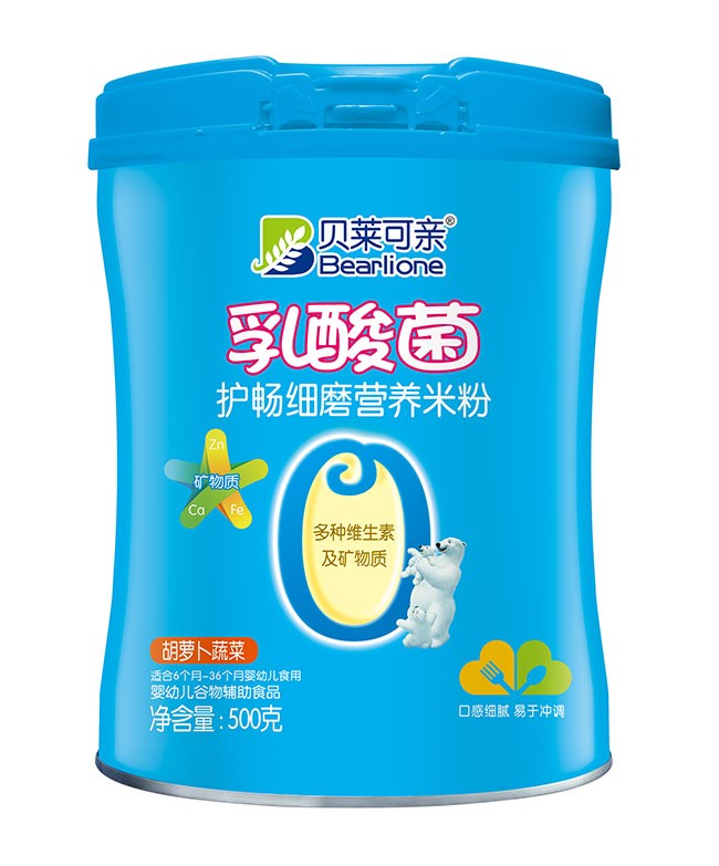 貝萊可(kě)親 胡蘿蔔蔬菜乳酸菌護暢營養米粉 500g