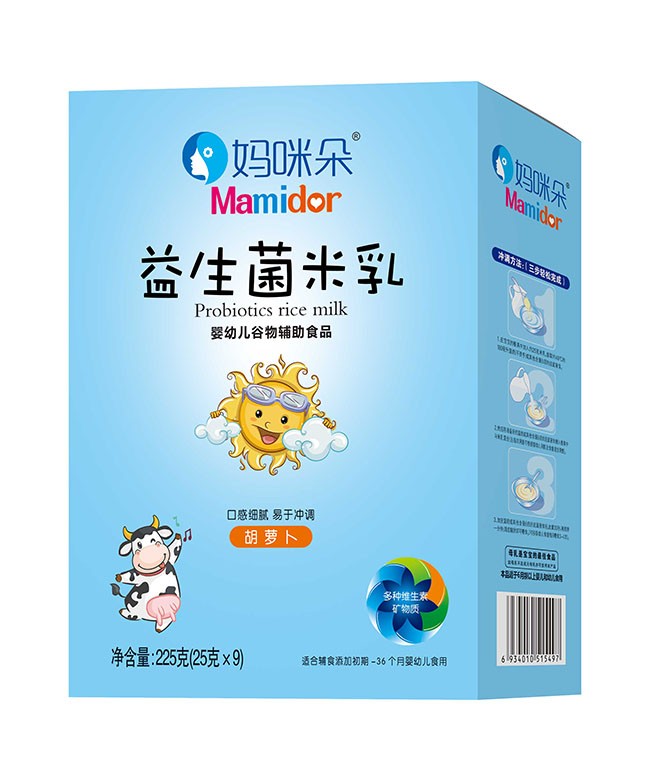 媽(mā)咪朵 胡蘿蔔益生(shēng)菌米乳 225g