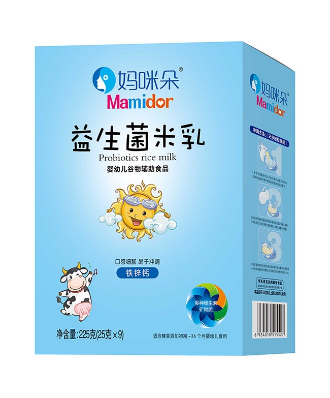 媽(mā)咪朵 鐵(tiě)鋅鈣益生(shēng)菌米乳 225g