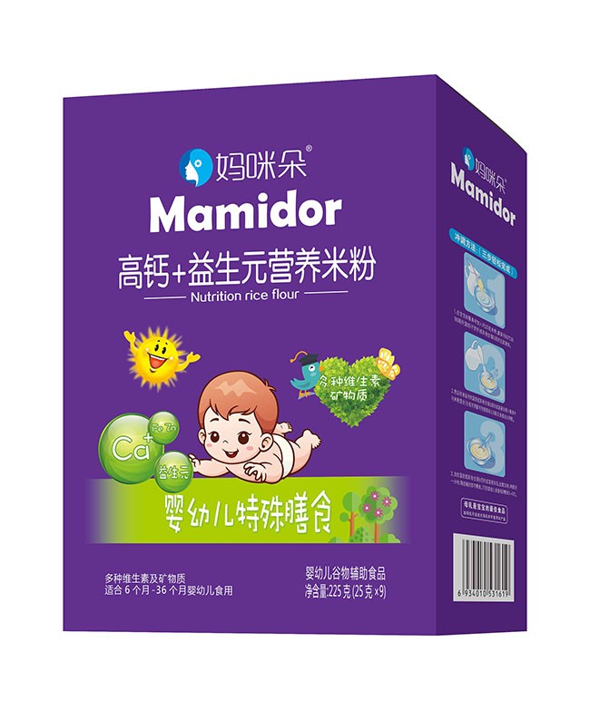 媽(mā)咪朵 高(gāo)鈣+益生(shēng)元特膳米乳 225g