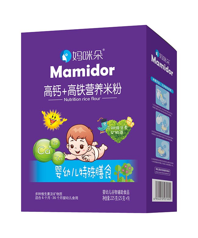 媽(mā)咪朵 高(gāo)鈣+高(gāo)鐵(tiě)特膳米乳 225g