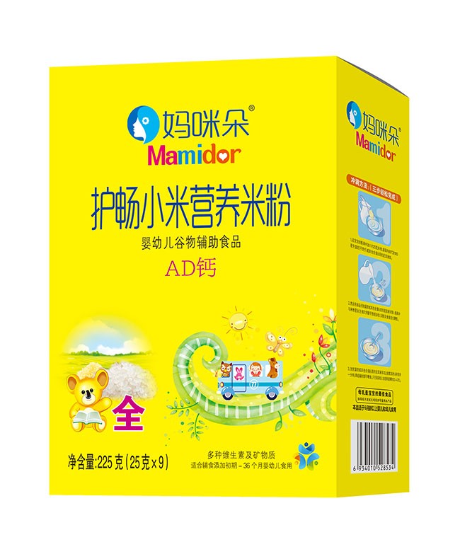 媽(mā)咪朵 AD鈣護暢小(xiǎo)米米粉 225g